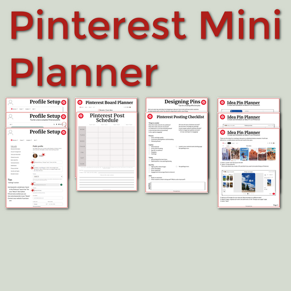 Pinterest Mini Planner