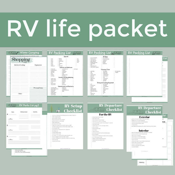 RV Life BundleFillable/editable // Printable Packing Lists & Checklists